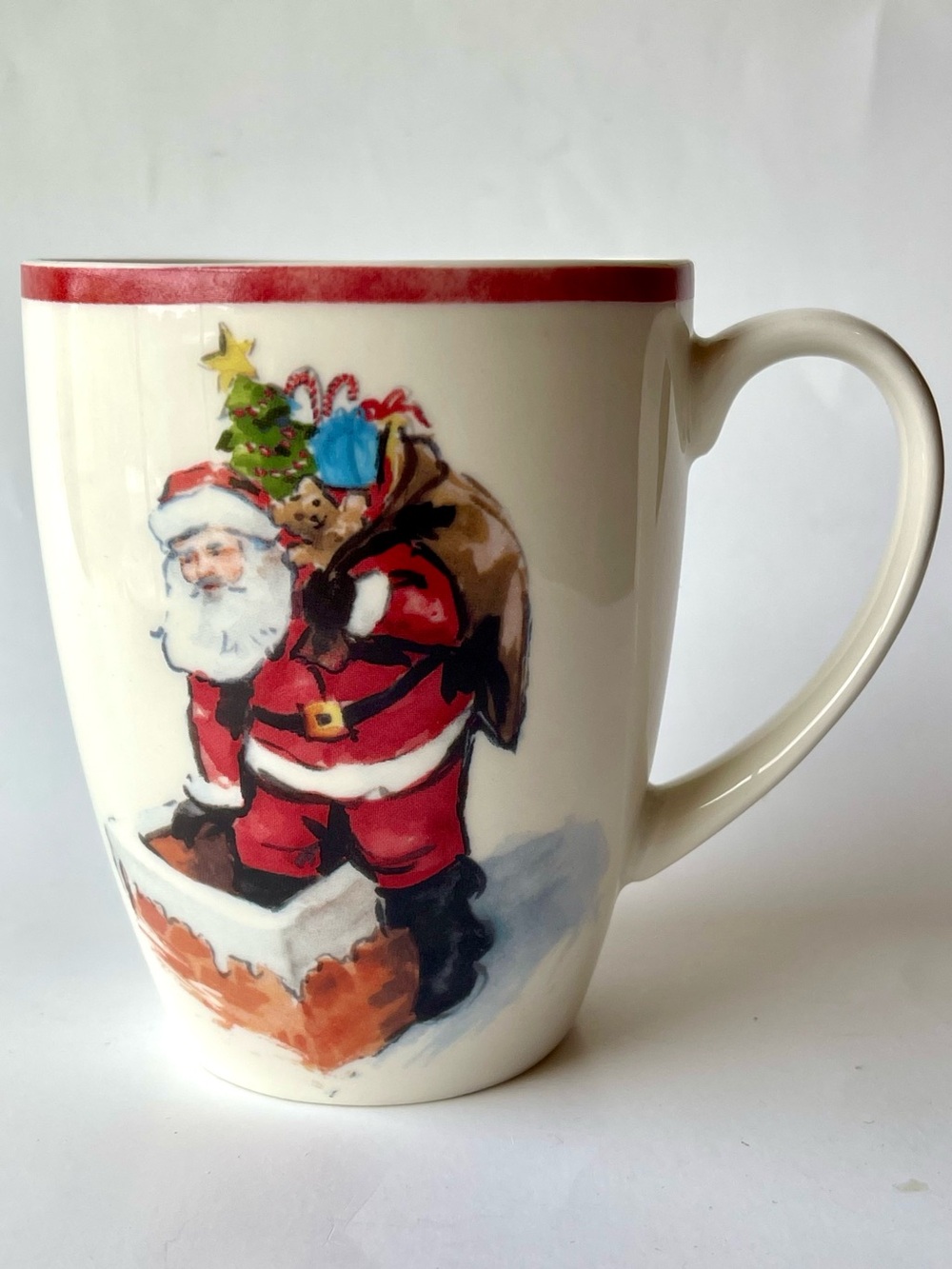 Pottery Barn Painted Santa Claus Mug- Discontinued